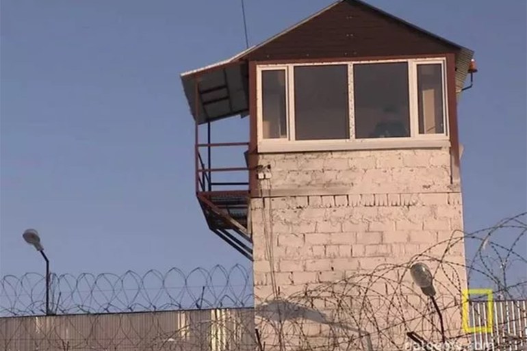 A watchtower in Putin's Black Dolphin prison institution ( Image: National Geographic)