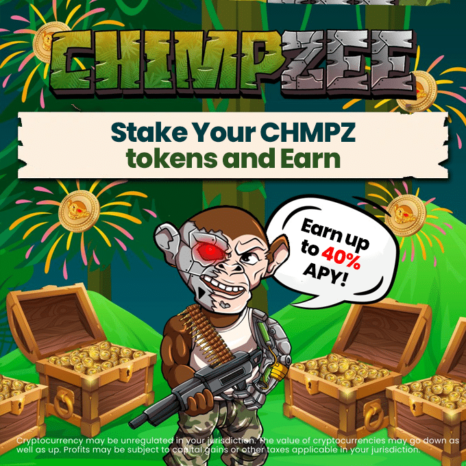 تشهد شركة Chimpzee (CHMPZ) ارتفاعًا في الأموال المتراكمة مع ارتفاع مكافآت الستاكينج إلى ما يصل إلى 40% APY