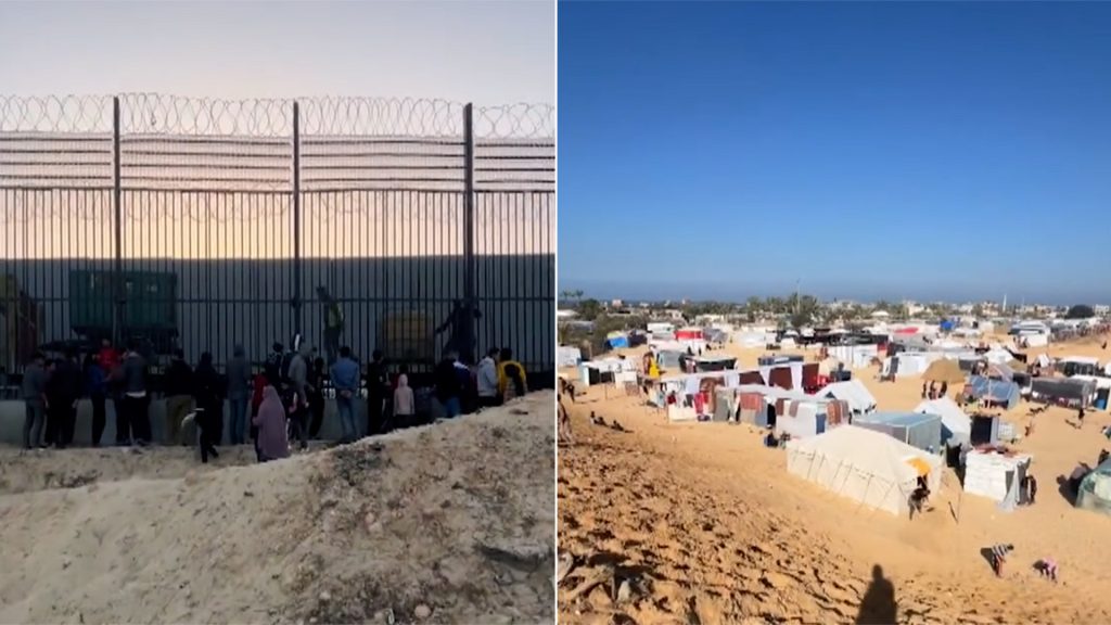 عبر فتحات السياج.. كيف علق مغردون على تضامن مصريين مع نازحين بغزة؟