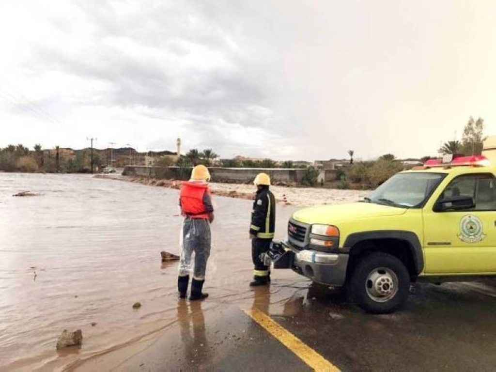 الدفاع المدني تدعو للحيطة والحذر مع هطول أمطار رعدية على معظم المناطق