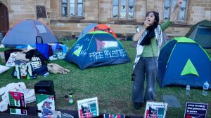 فيديو. تأييدًا لغزة.. طلاب وأساتذة يتظاهرون في جامعة سيدني