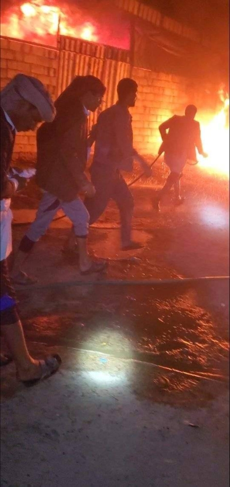 حريق في صعدة.. مقتل 5 نساء في تعز بقصف حوثي