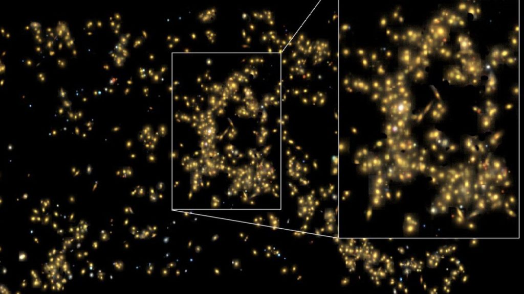 رصد عناقيد مجرية تمثل أكبر هياكل الكون المنظور