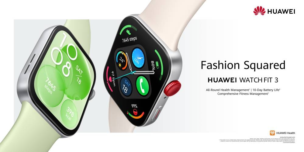 تميّز بأناقتك: ساعة HUAWEI WATCH FIT 3 أصبحت متوفّرة الآن للطلب المسبق