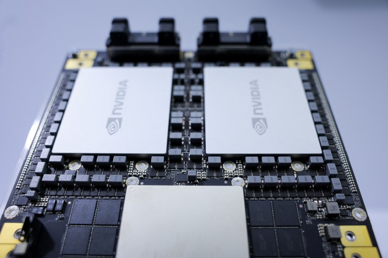 An Nvidia Spectrum-X is displayed at COMPUTEX in Taipei, Taiwan June 4, 2024. REUTERS/Ann Wang