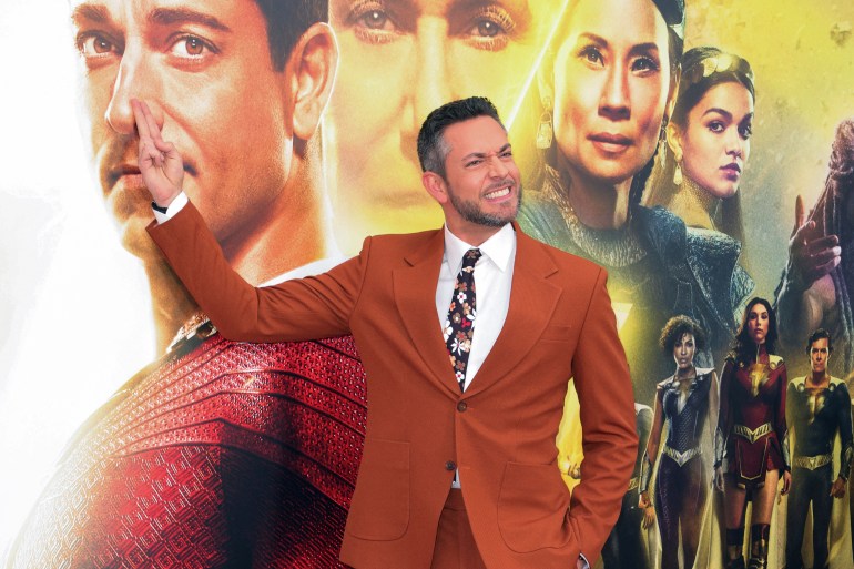 Zachary Levi attends the world premiere of "Shazam! Fury of the Gods" - Arrivals at Regency Village Theatre in Los Angeles, U.S. March 14, 2023 REUTERS/David Swanson