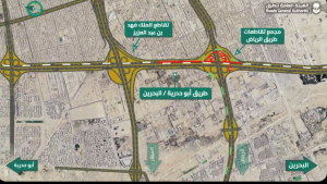 بدء أعمال التحويلة المرورية على طريق أبو حدرية بالشرقية