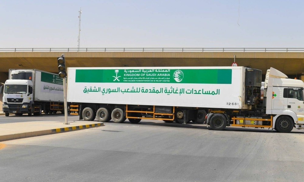 من درعا إلى حيران.. قوافل الإغاثة السعودية تقطع 2500 كم لتخفيف أوجاع الأشقاء