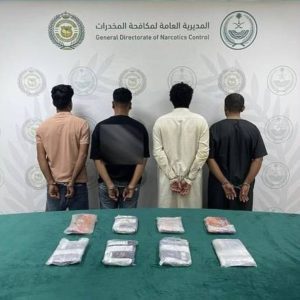 القبض على 4 مقيمين لترويجهم 9 كيلوغرامات من الحشيش في حائل