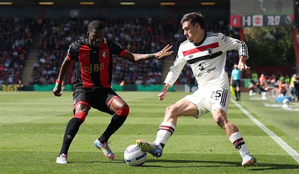 التعادل يحسم مباراة بورنموث ومانشستر يونايتد في الدوري الإنجليزي