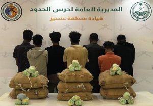 القبض على (7) مخالفين لتهريبهم (105) كيلوجرامات من نبات القات في عسير