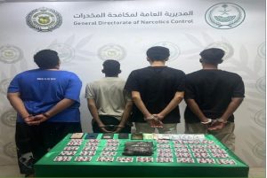 القبض على 4 مخالفين لنظام أمن الحدود لترويجهم مواد مخدرة بمنطقة جازان