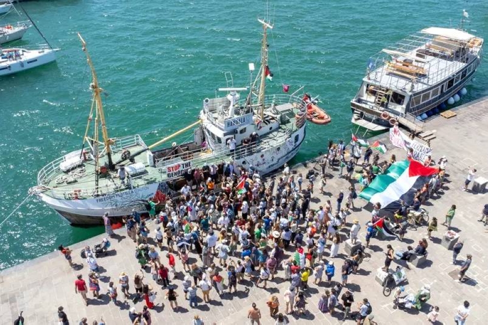 إبحار سفينة من إيطاليا تحمل مساعدات لكسر حصار غزة