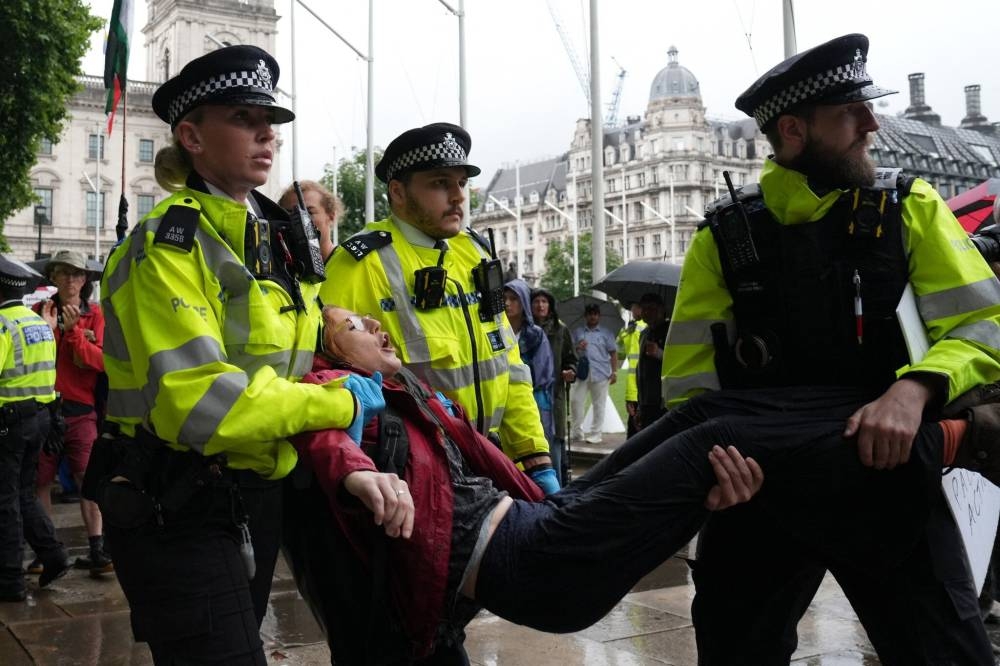 الشرطة البريطانية تعتقل 55 محتجاً من حركة «فلسطين أكشن» المحظورة