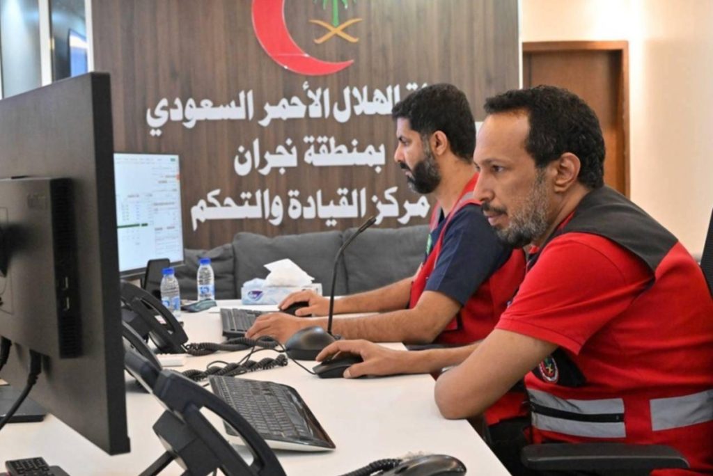 هلال نجران: 1189 بلاغاً إسعافياً في شهر