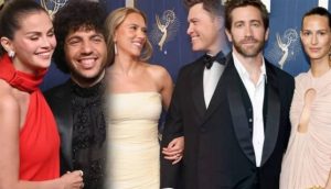 الرومانسية تسيطر على السجادة الحمراء في حفل جوائز إيمي 2025