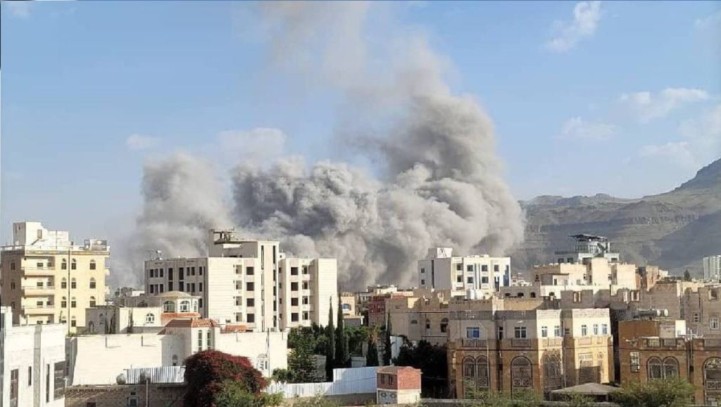 إسرائيل تقصف صنعاء خلال خطاب عبدالملك الحوثي