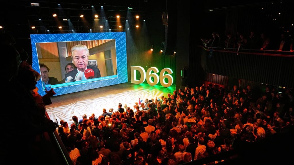 فيديو. أجواء فرح تعمّ مقري حزبي “دي 66″ و”اليسار الأخضر” في ليلة الانتخابات