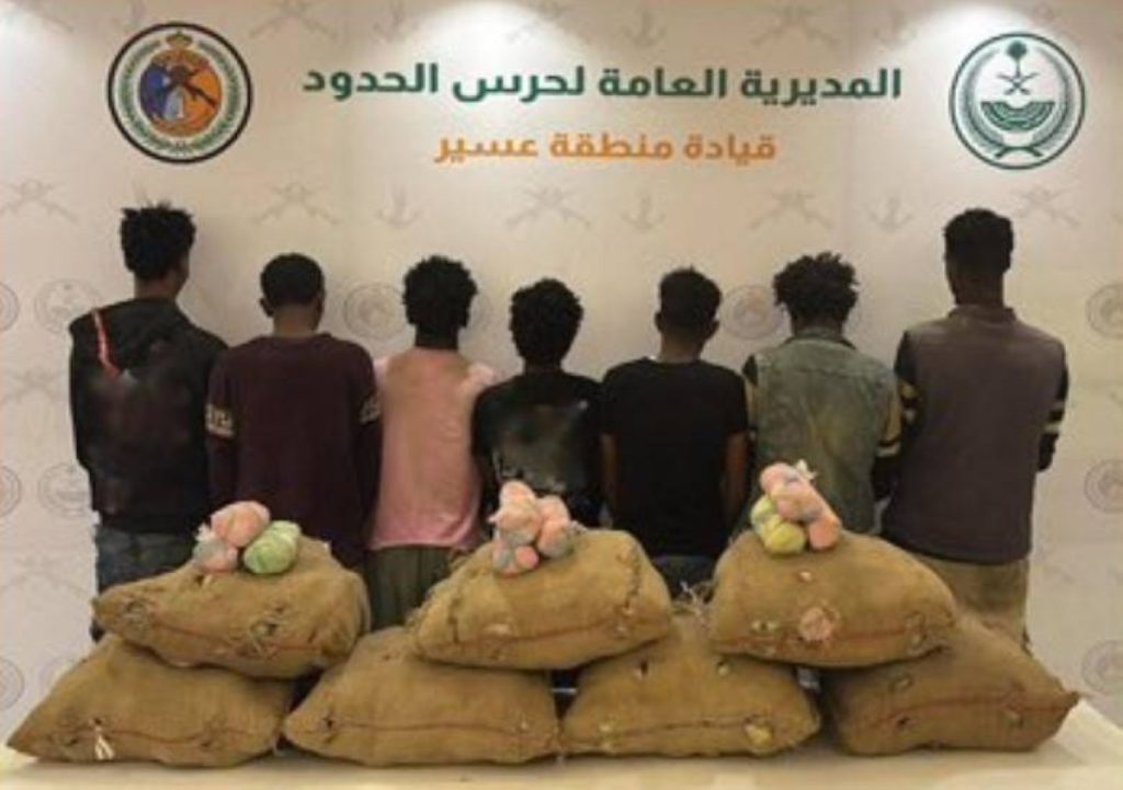 عسير: القبض على 7 مخالفين لتهريبهم 105 كيلوغرامات من القات