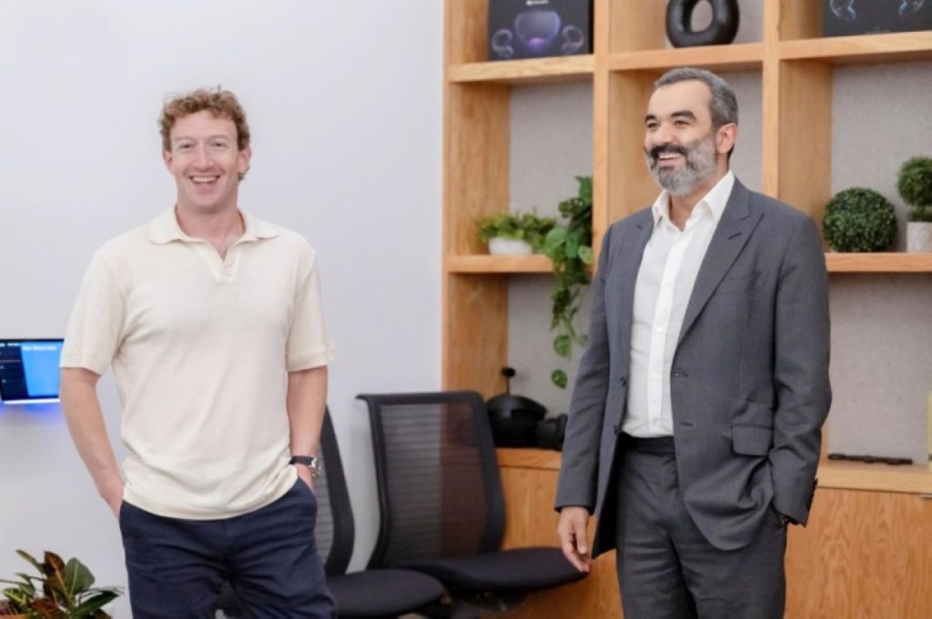 السواحة يبحث مع رئيس Meta تعزيز الشراكات في الذكاء الاصطناعي