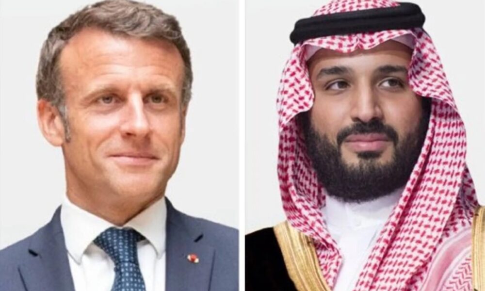 محادثة هاتفية بين ولي العهد والرئيس الفرنسي حول غزة