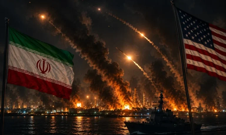 الضربات الأمريكية على إيران قرب هرمز وتصدي البحرين