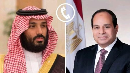 السيسي لولي العهد: أمن المملكة والدول العربية امتداد للأمن القومي المصري