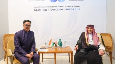 نائب وزير الخارجية يستعرض العلاقات الثنائية والقضايا المشتركة مع وزير هندي
