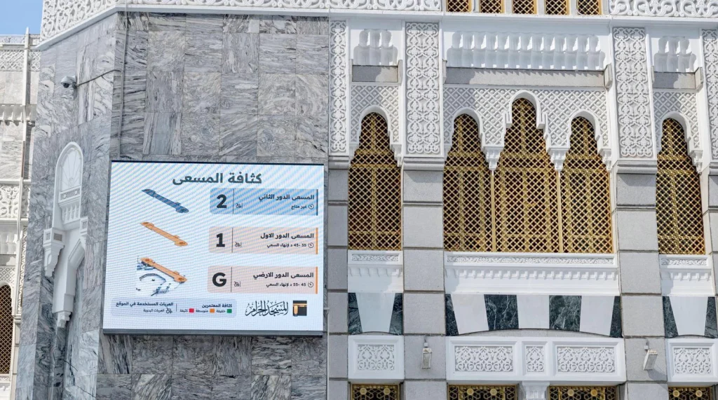 الخدمات الرقمية للمعتمرين: دليل مؤشرات الزحام بالحرم